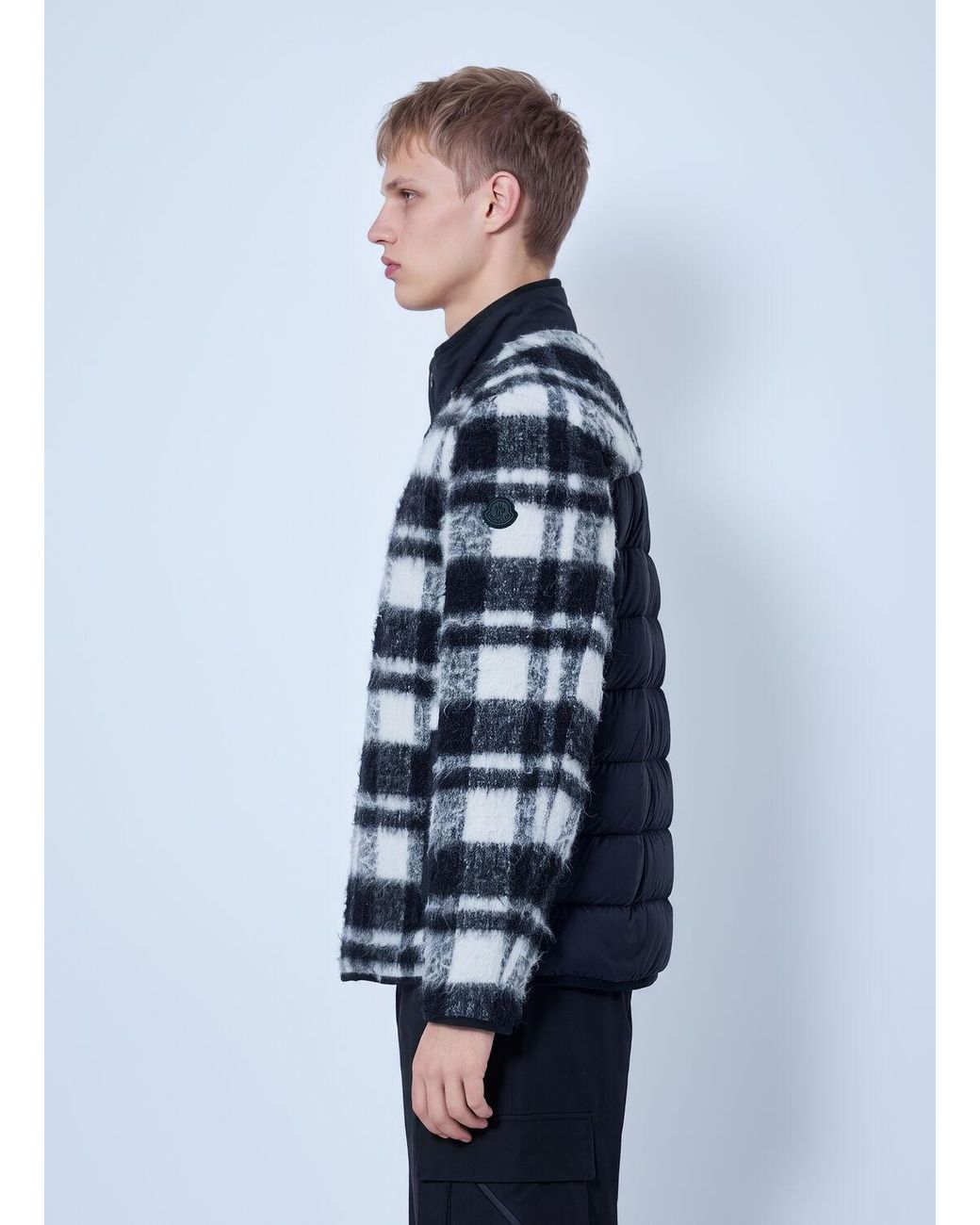 Moncler Blue Scalorbi Mid-Length Down Jacket for men