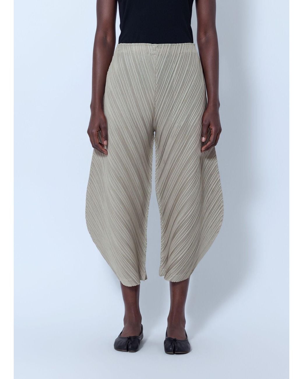 Pleats Please Issey Miyake Natural Thicker Bottoms 1 Trousers