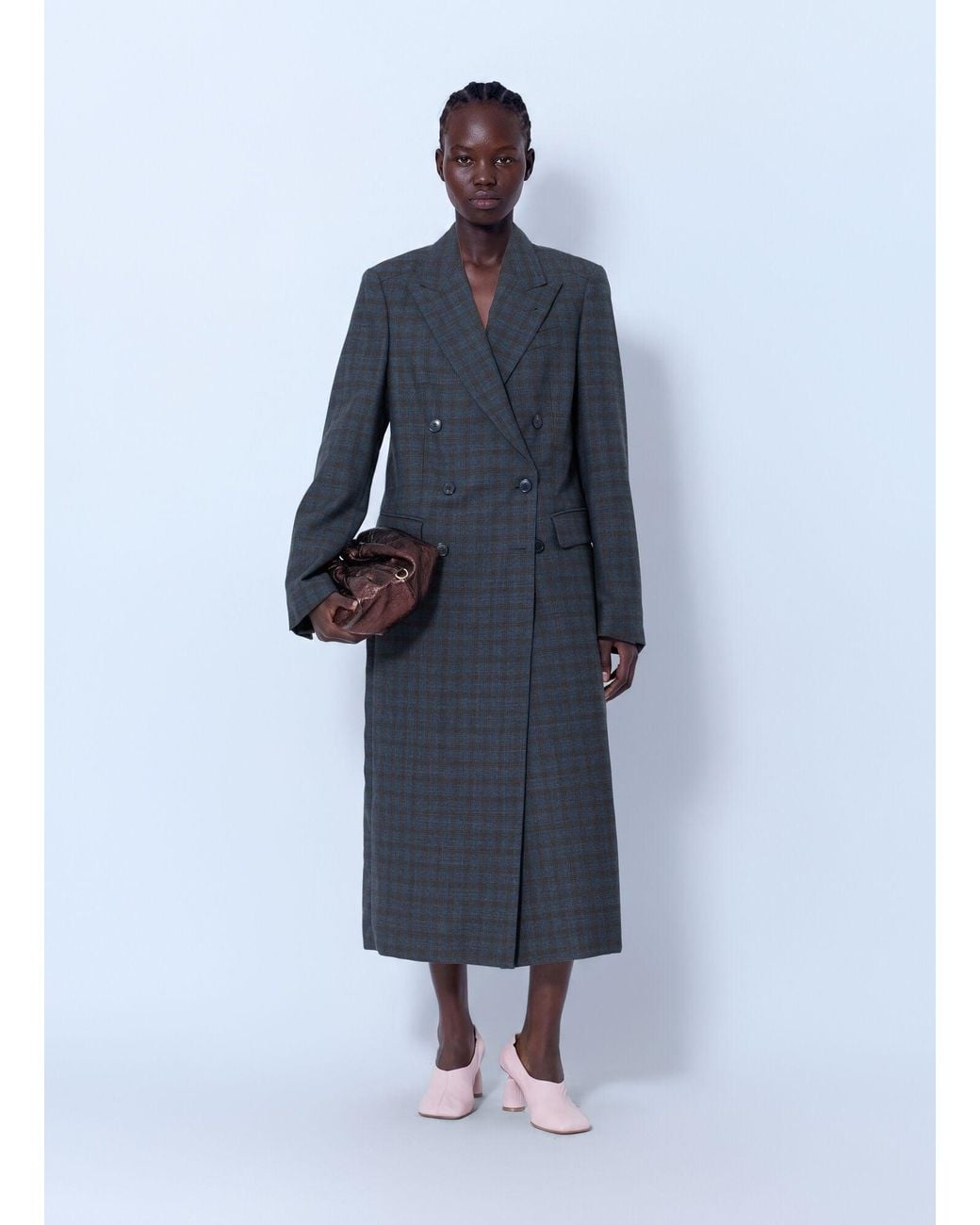 Dries Van Noten Blue Double Breasted Rarrysta Coat