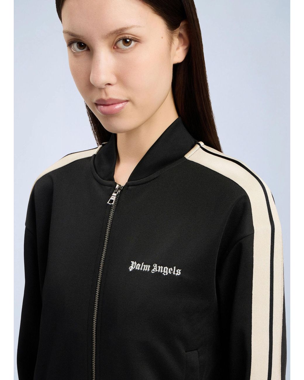 Palm Angels Black Classic Logo Track Bomber Jacket