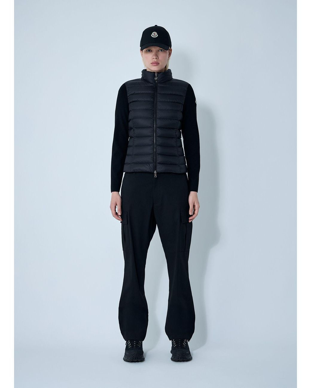 Moncler Blue Wool-Blend Cardigan