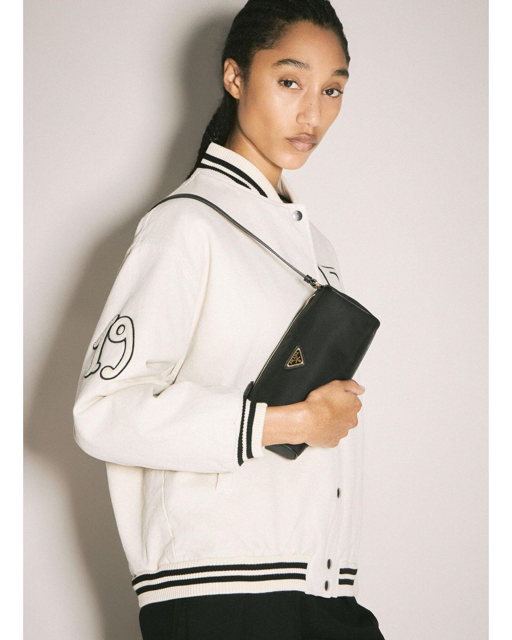 Prada Natural Re-Nylon Shoulder Pouch