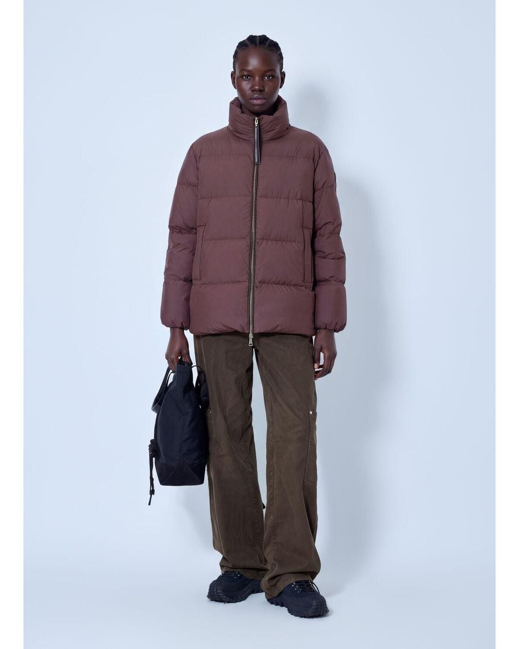 Moncler Purple Vivantesse Short Down Jacket