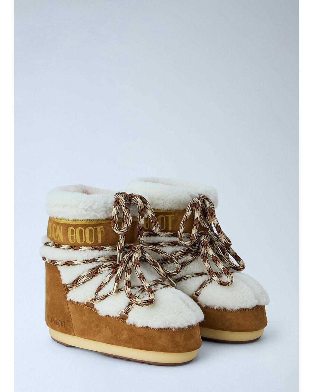 Moon Boot Blue Icon Low Shearling Boots