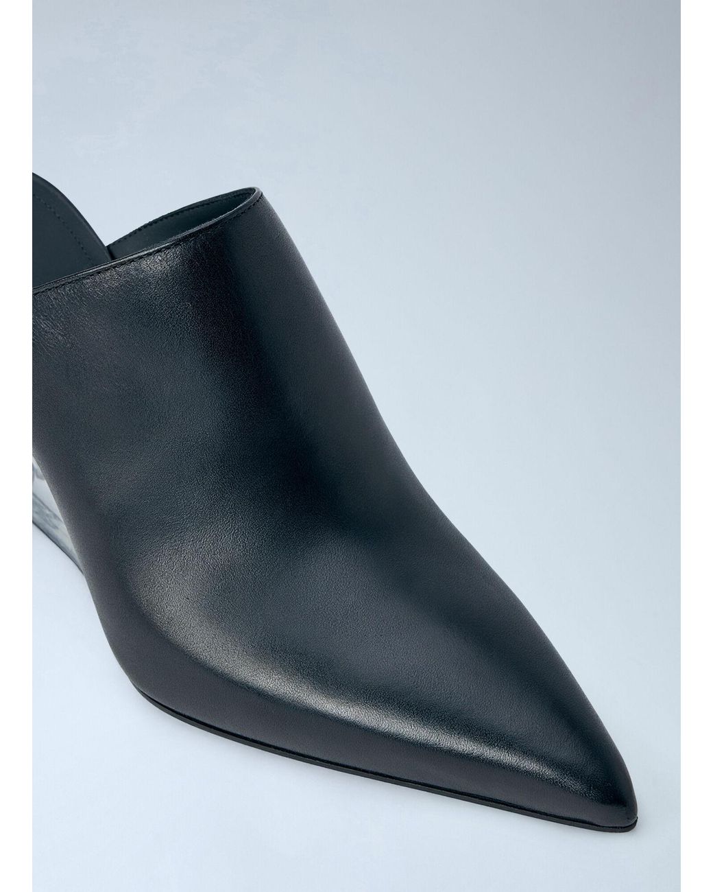 Rick Owens Blue Cantilever 8 Sabot Sharp Mules