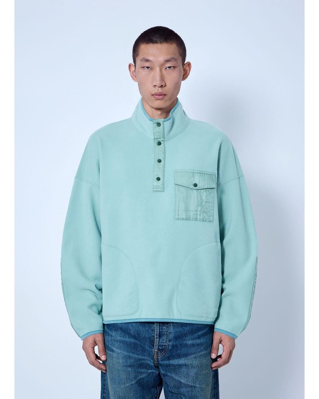 Visvim Blue Barlow P.O. Sweatshirt for men