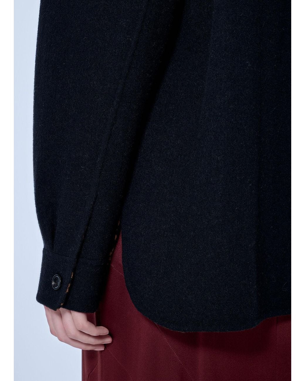 Max Mara Blue Double-faced Wool-blend Overshirt