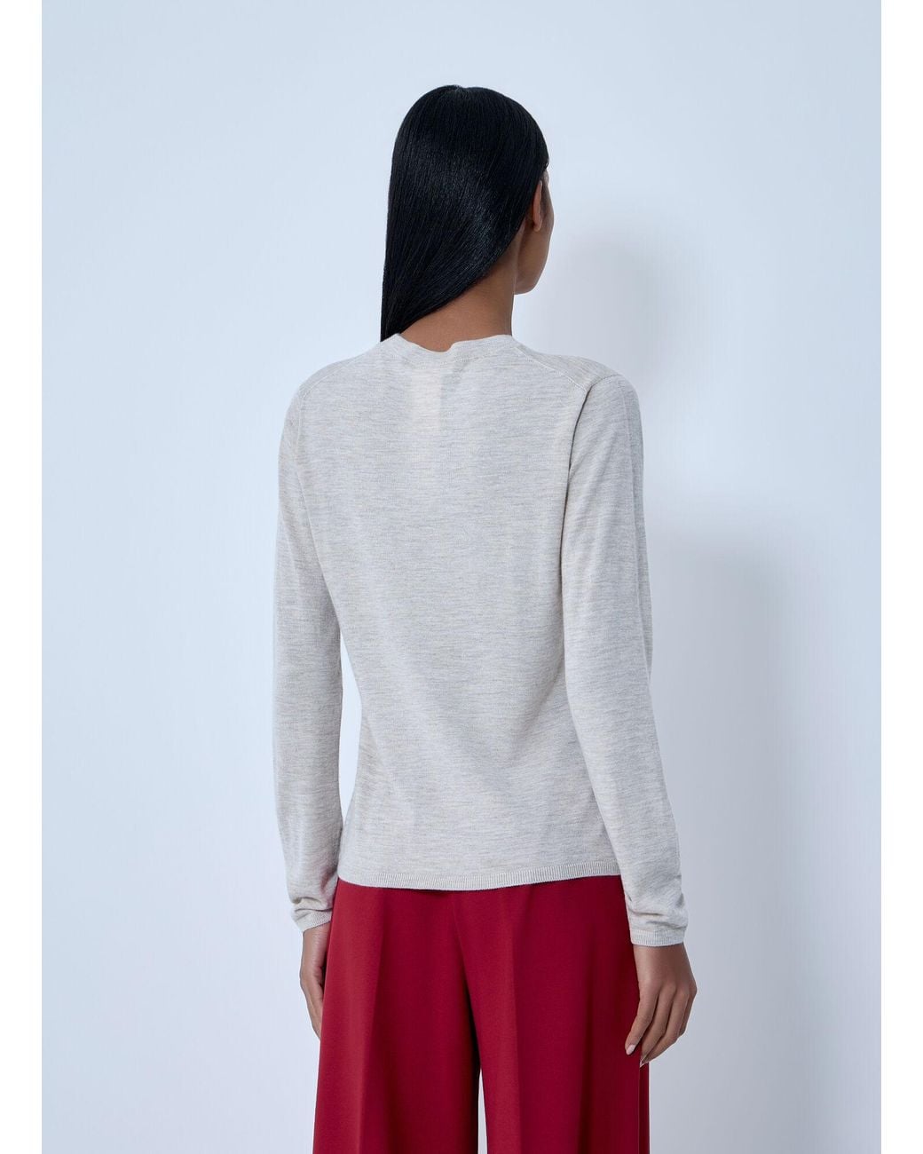 Max Mara White Cashmere Sweater