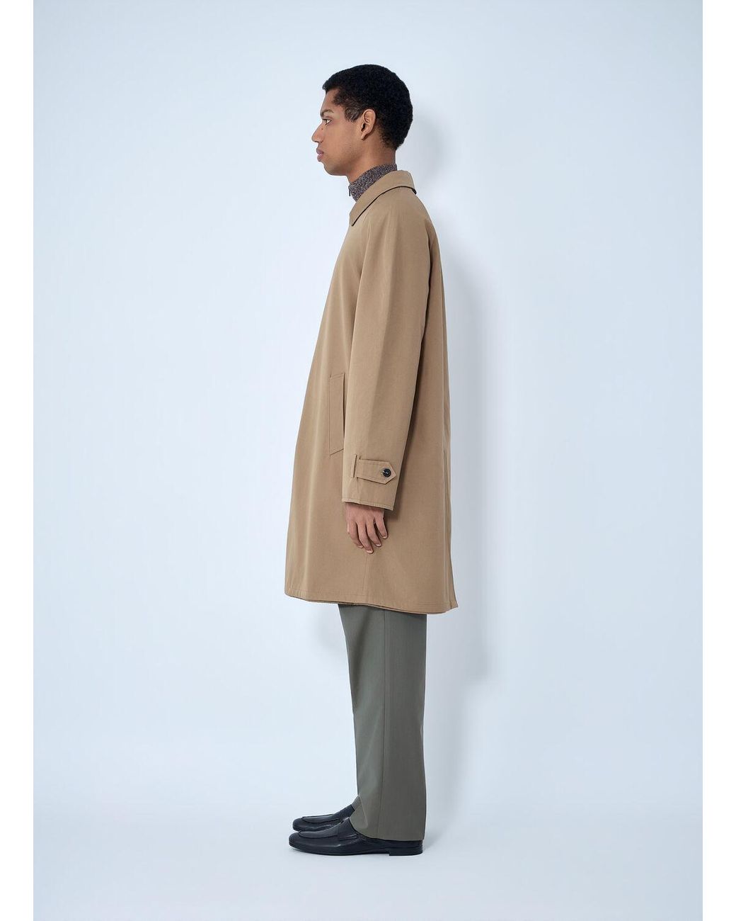 Prada Blue Reversible Buttoned Coat for men