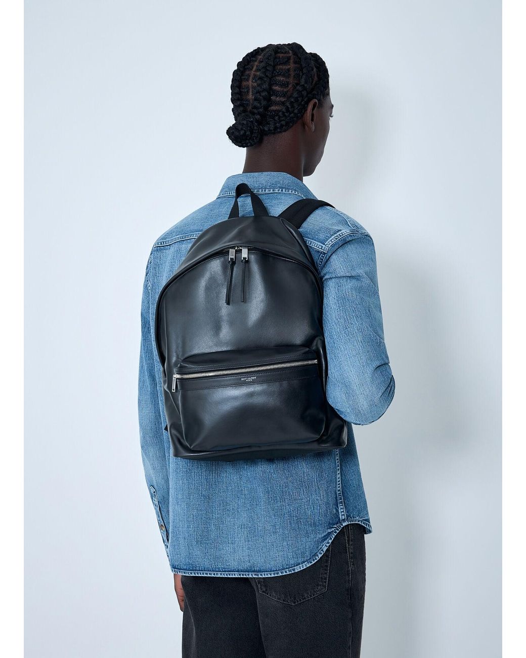 Saint Laurent Blue City Backpack for men