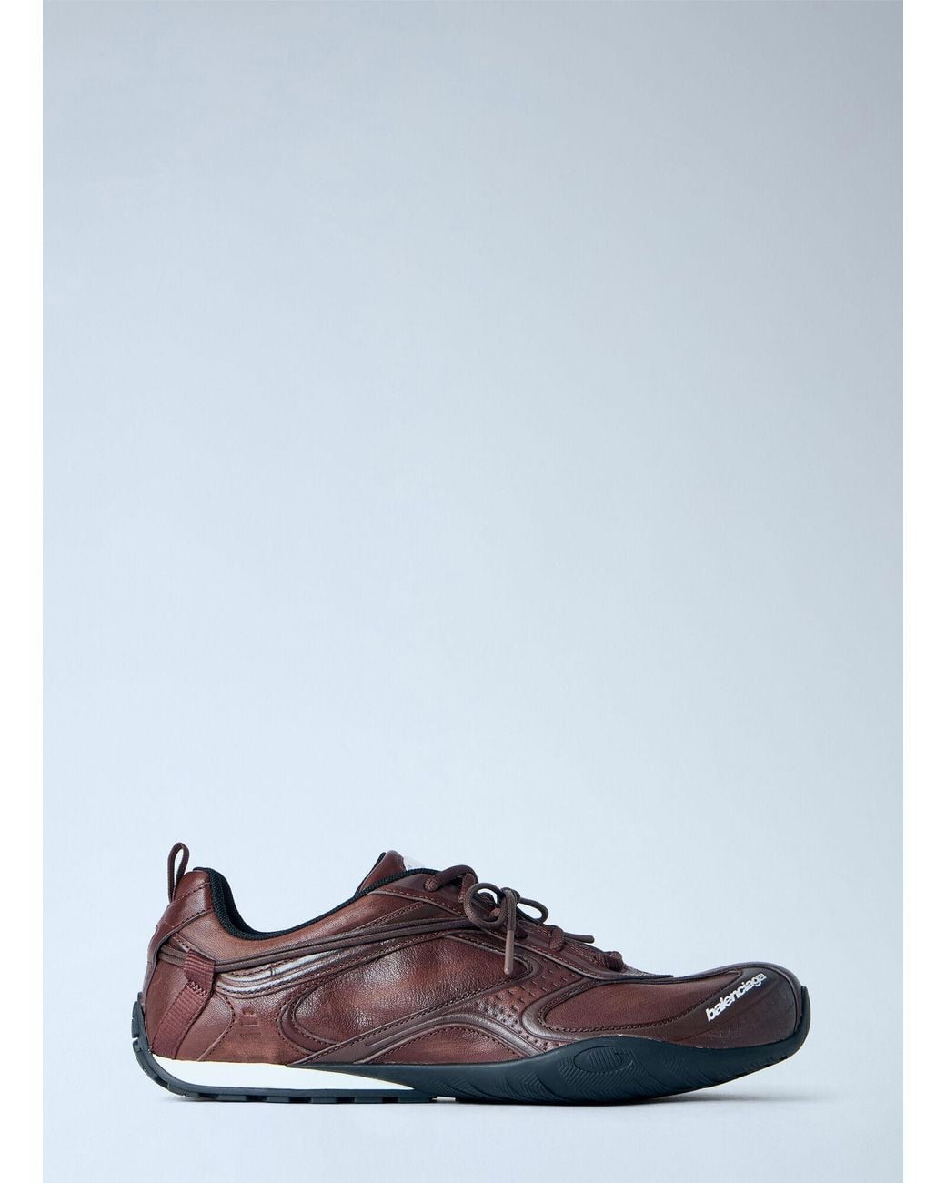 Balenciaga White Radar Leather Sneakers for men