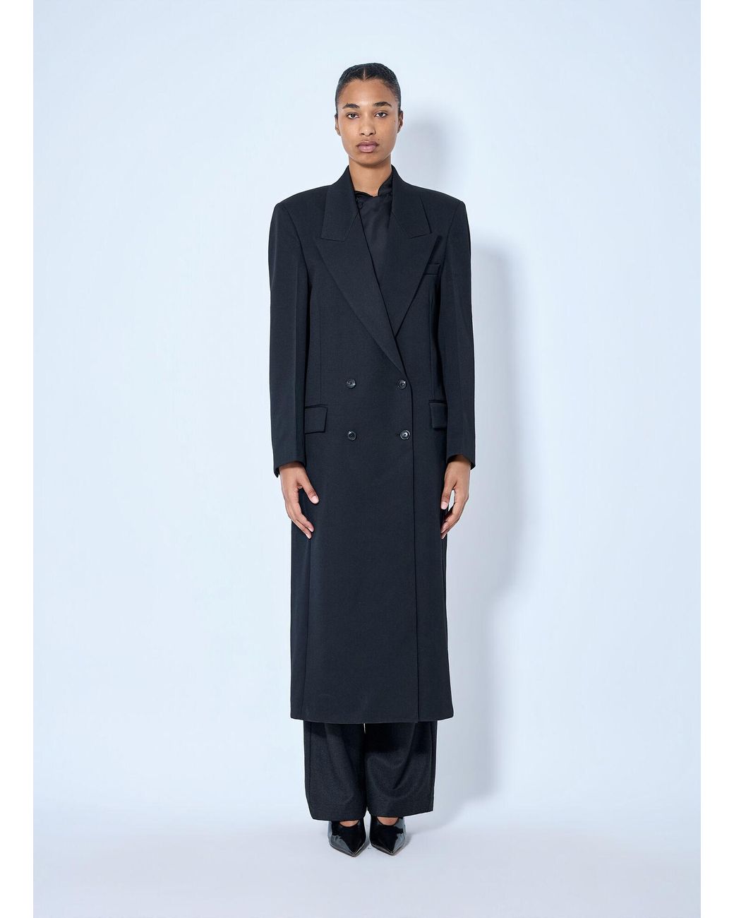 Rohe Blue Double Breasted Tailored Coat