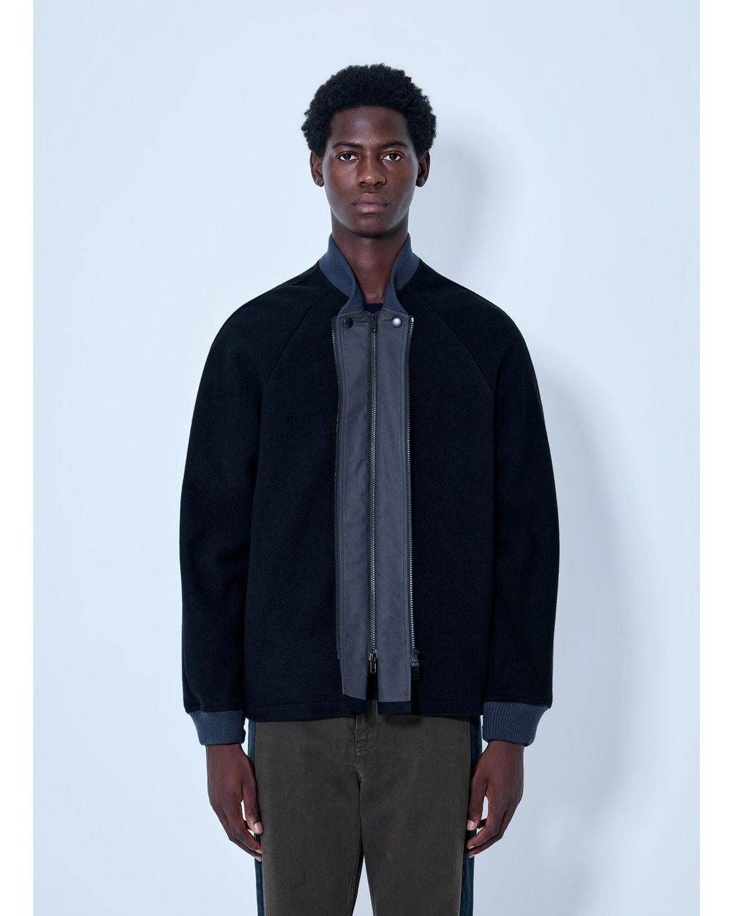 Maison Margiela Blue Double Zippers Jacket for men