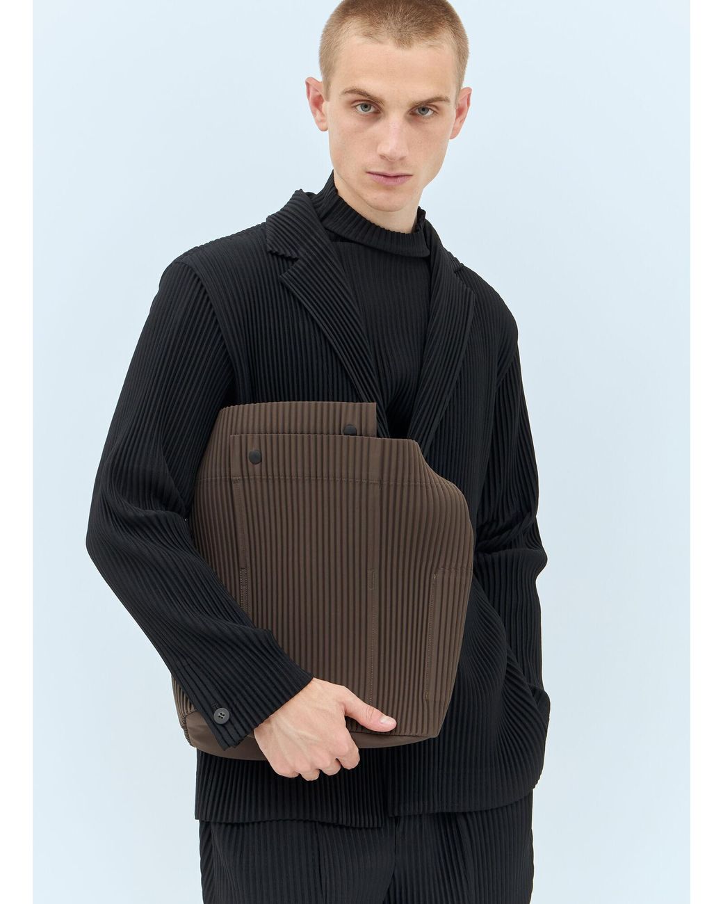 Homme Plissé Issey Miyake Utility Tote Bag in Blue for Men