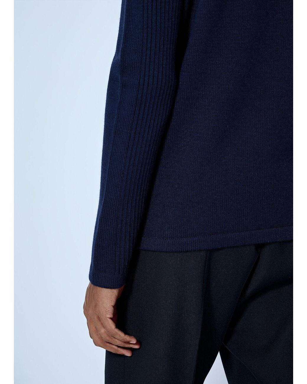 Prada Blue Wool Sweater for men