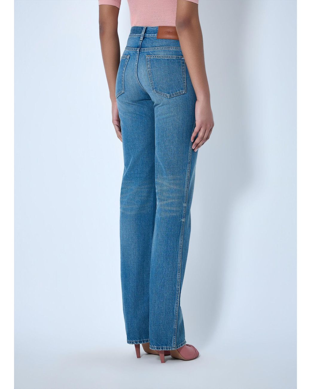 Chloé Blue Chloé Straight-Leg Denim Jeans