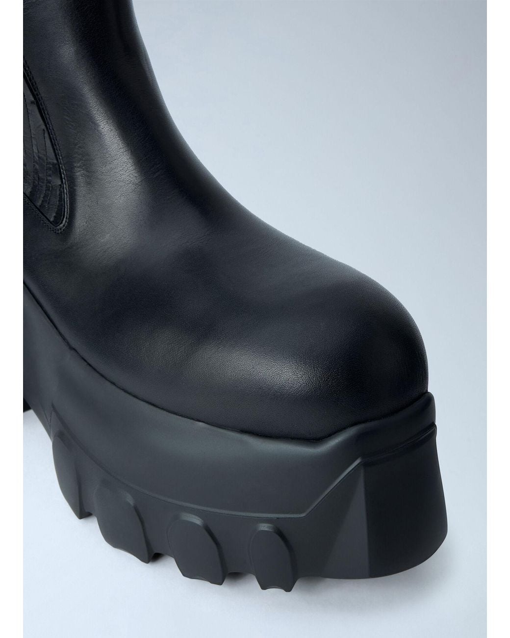 Rick Owens Blue Beatle Mega Tractor Boots for men