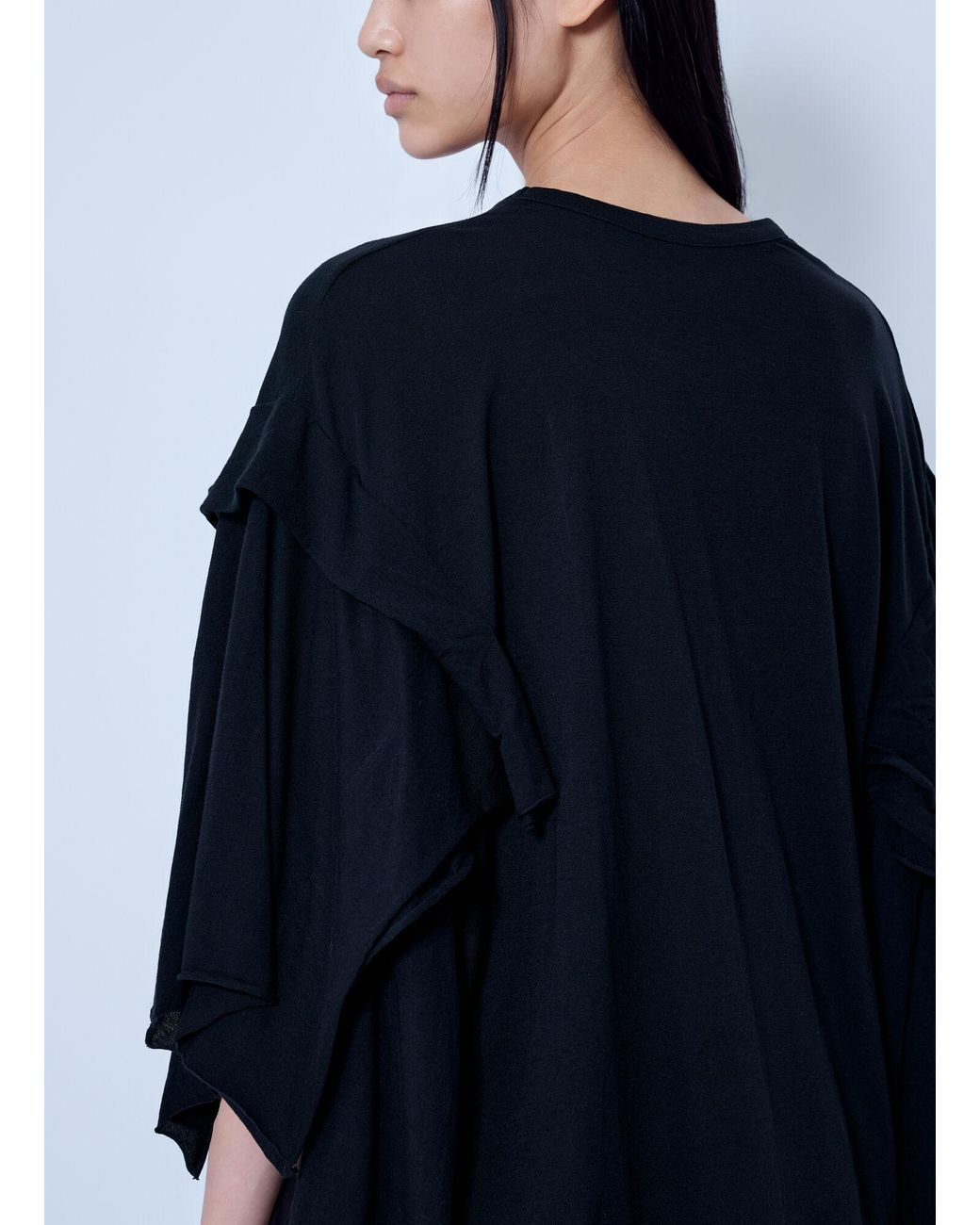 Yohji Yamamoto Blue Draped Long Sleeve T-Shirt