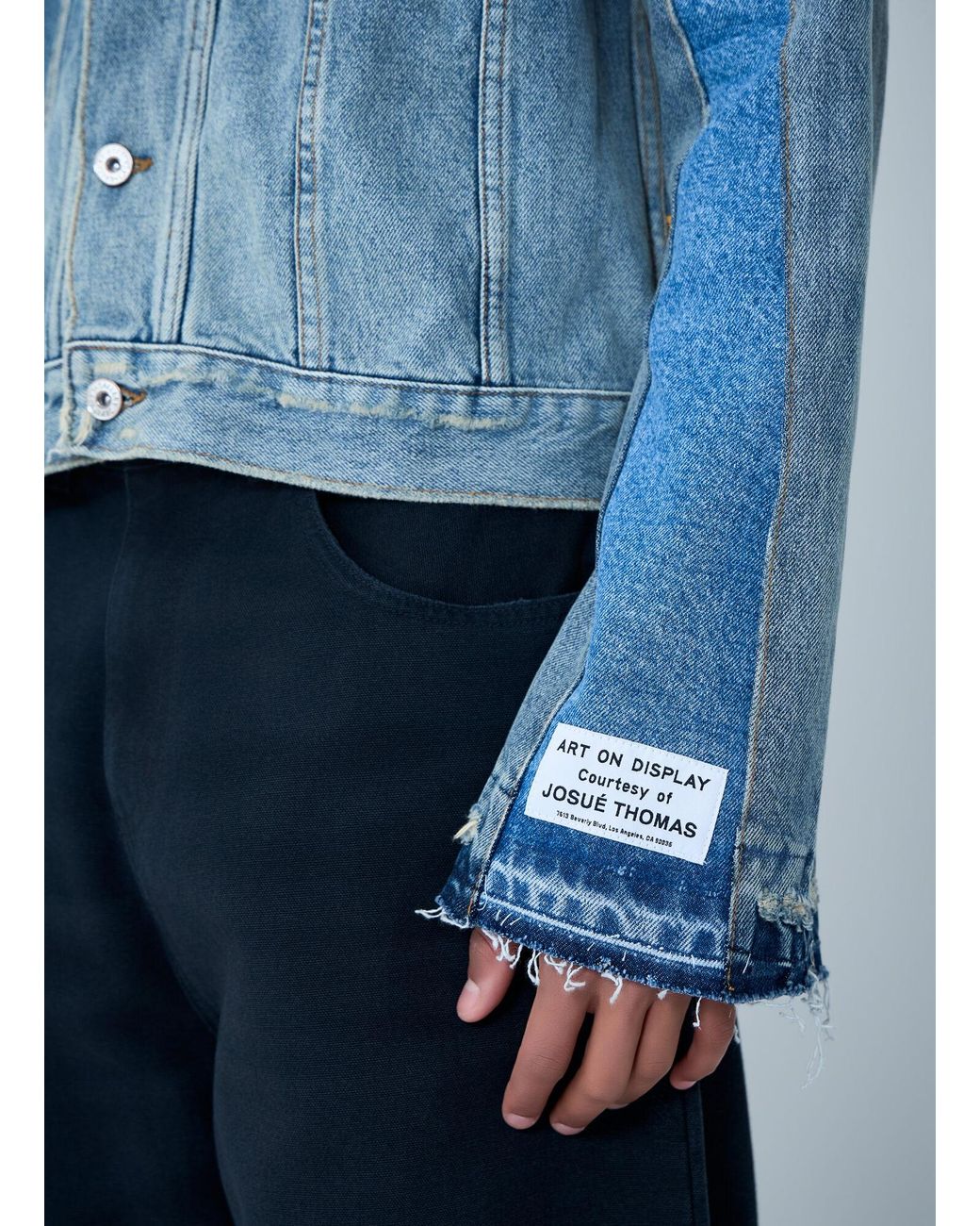 GALLERY DEPT. Blue Panelled Denim Jacket for men