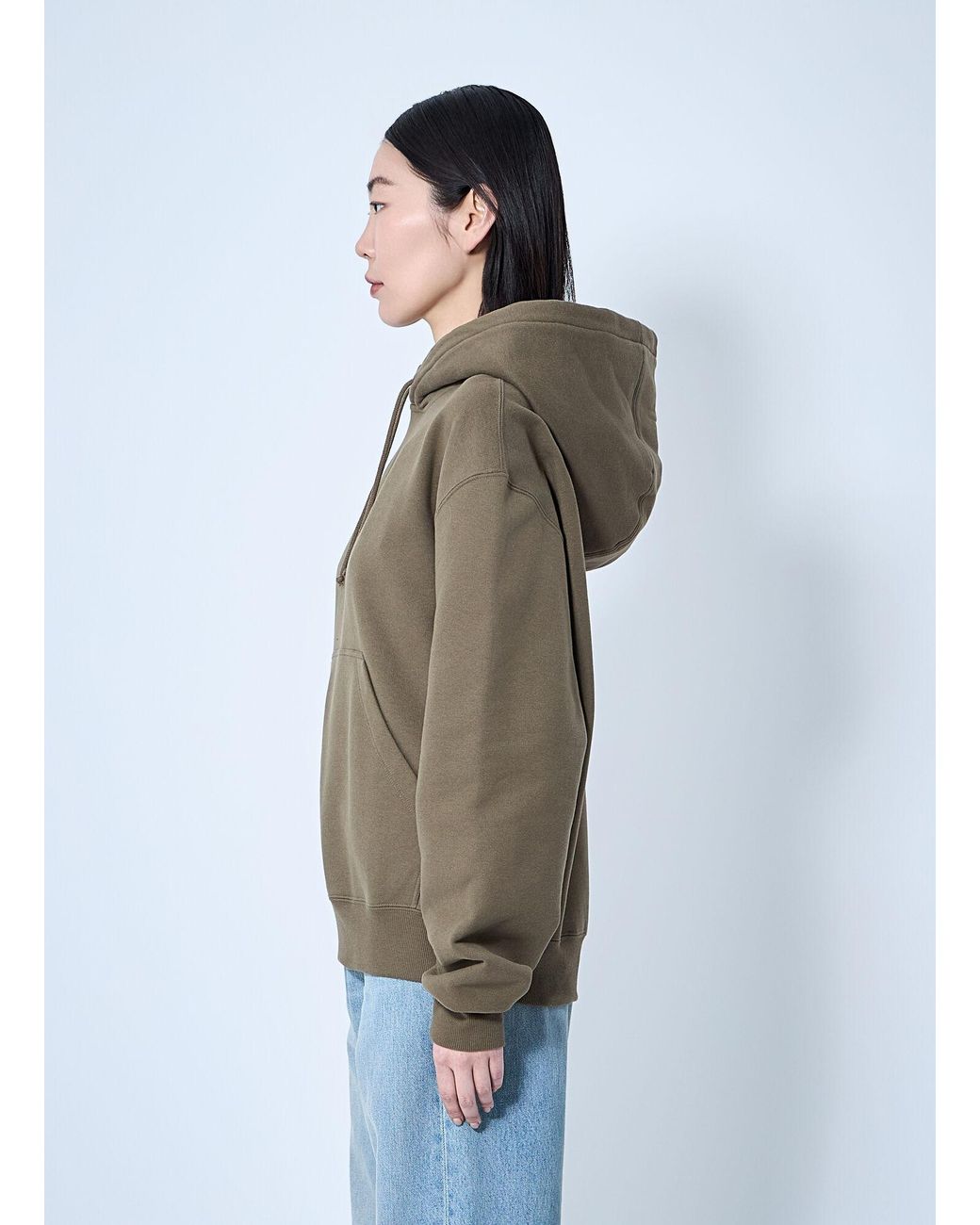 Saint Laurent Natural Hooded Logo Motif Sweatshirt