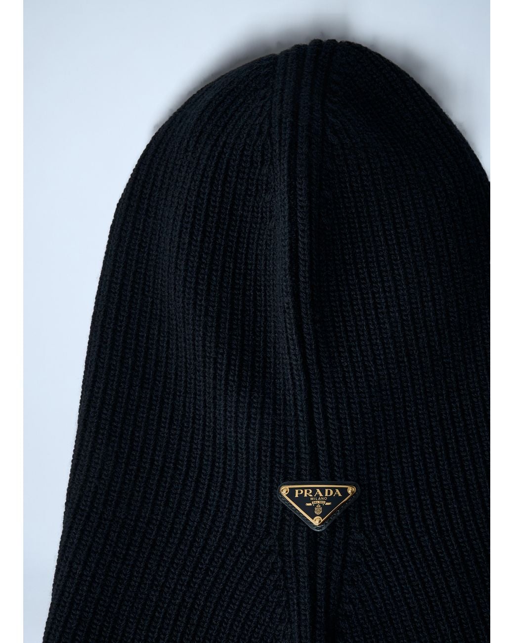 Prada Blue Logo Plaque Balaclava
