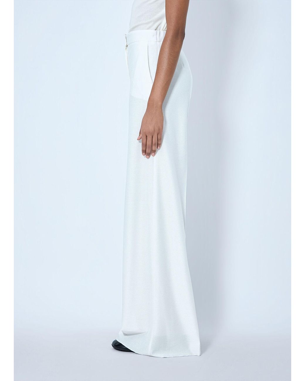 Max Mara Blue Wide-Leg Tailored Trousers