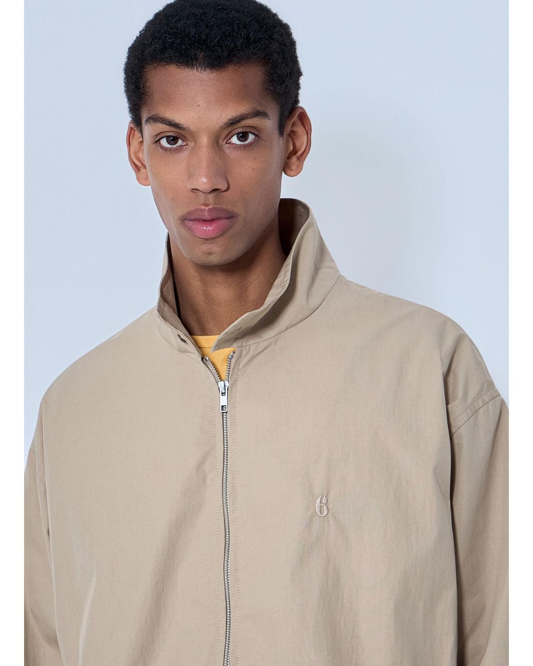 MM6 by Maison Margiela Blue High-Neck Zip Jacket for men