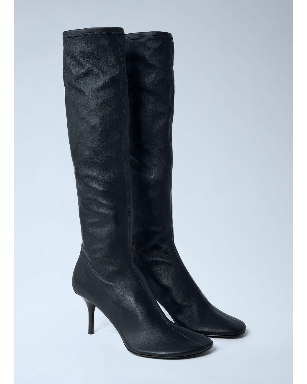 Acne Blue Knee-High Leather Boots