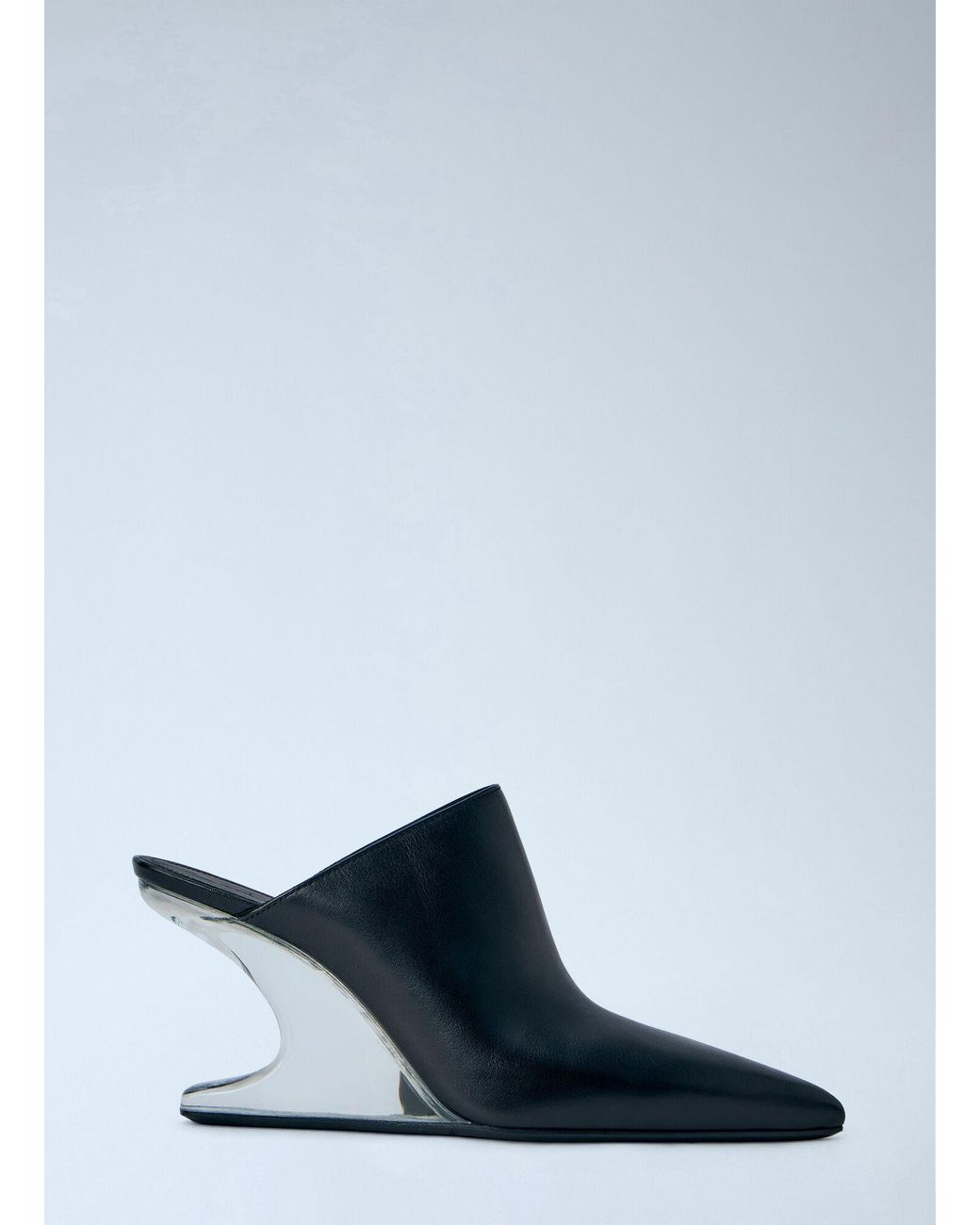 Rick Owens Blue Cantilever 8 Sabot Sharp Mules