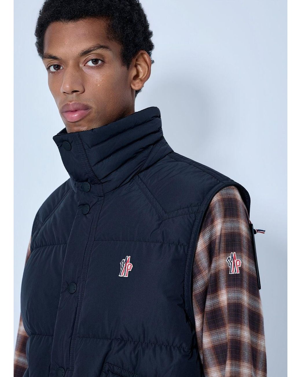 Moncler Blue Evans Down Vest for men