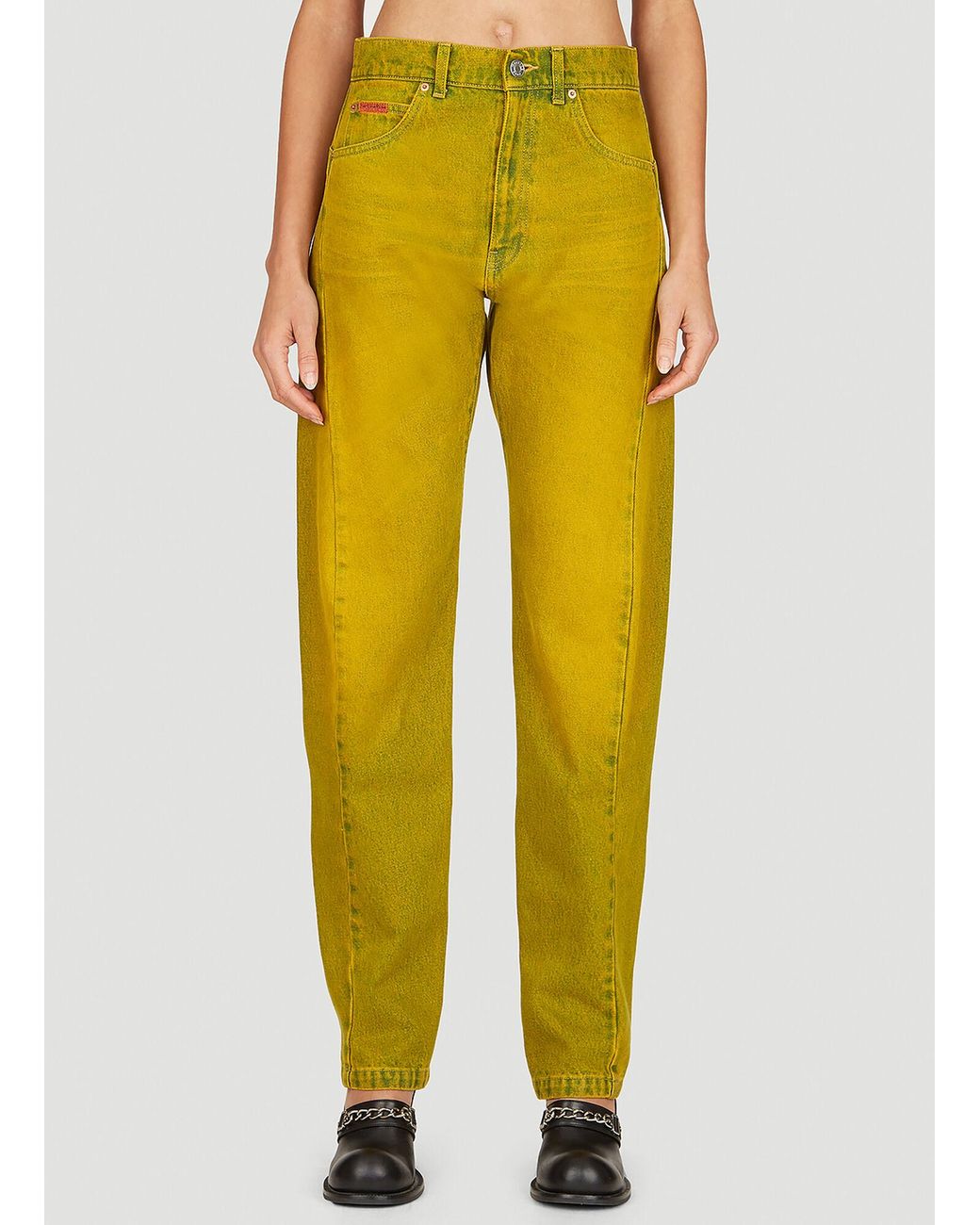 Martine Rose Yellow Twist Seam Jeans