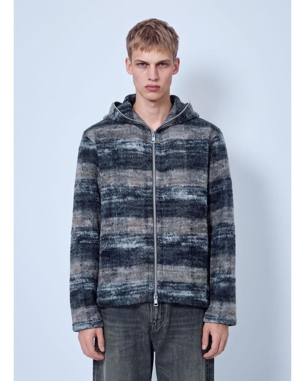 Our Legacy Blue Full Zip Hood for men