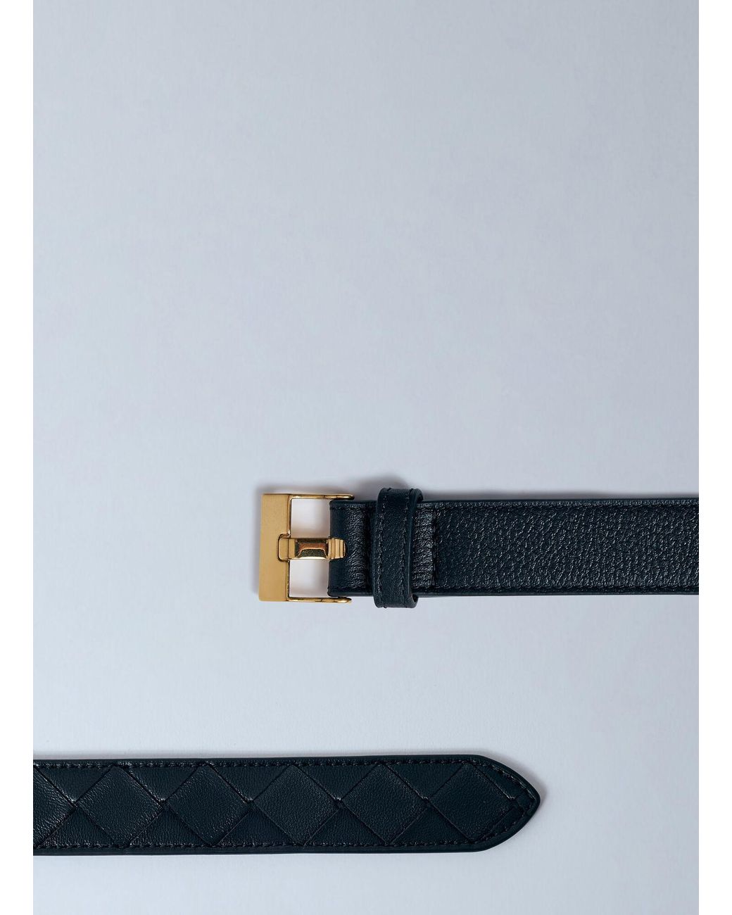 Bottega Veneta Blue Long Watch Belt
