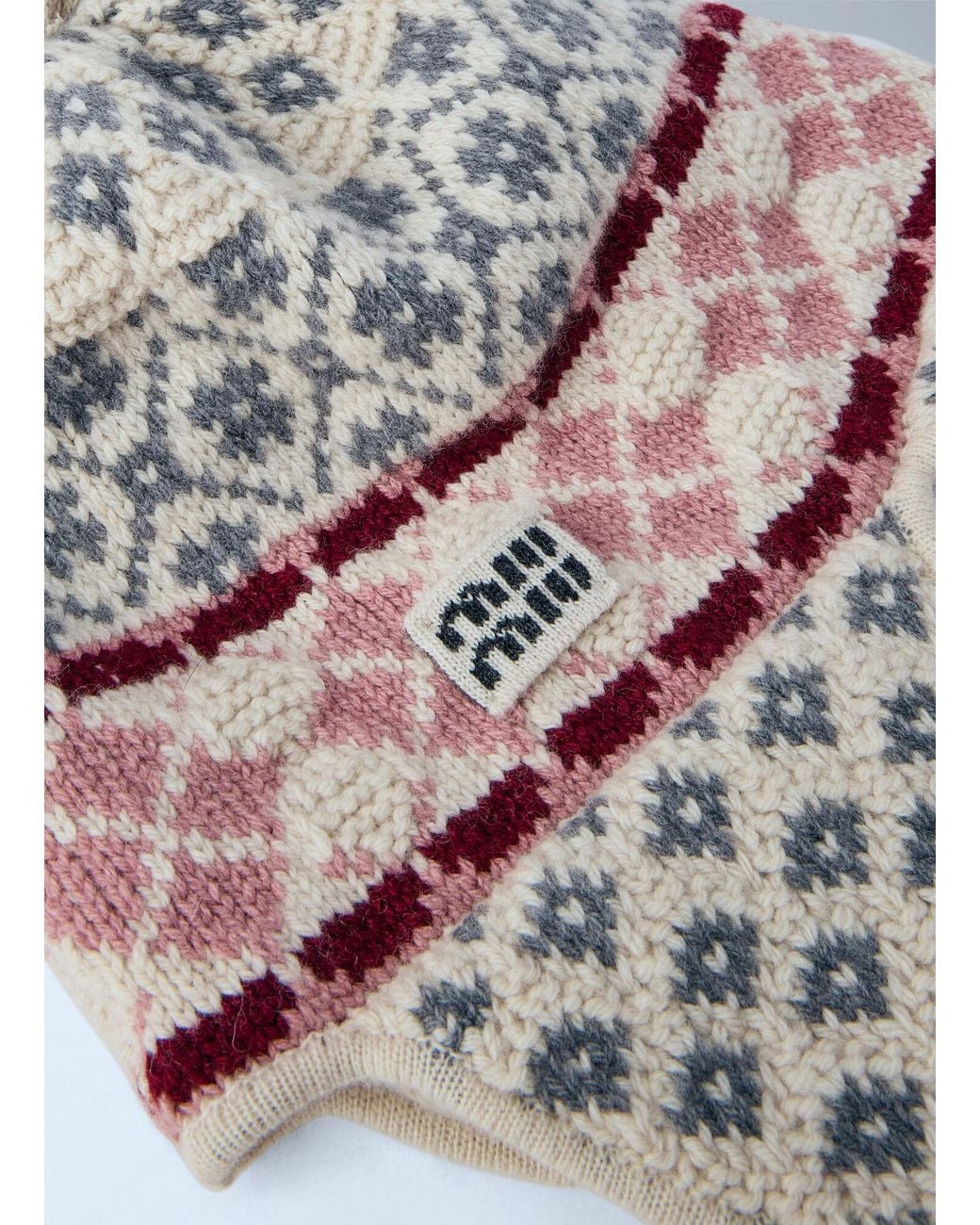 Miu Miu Blue Wool And Cashmere Visor Hat