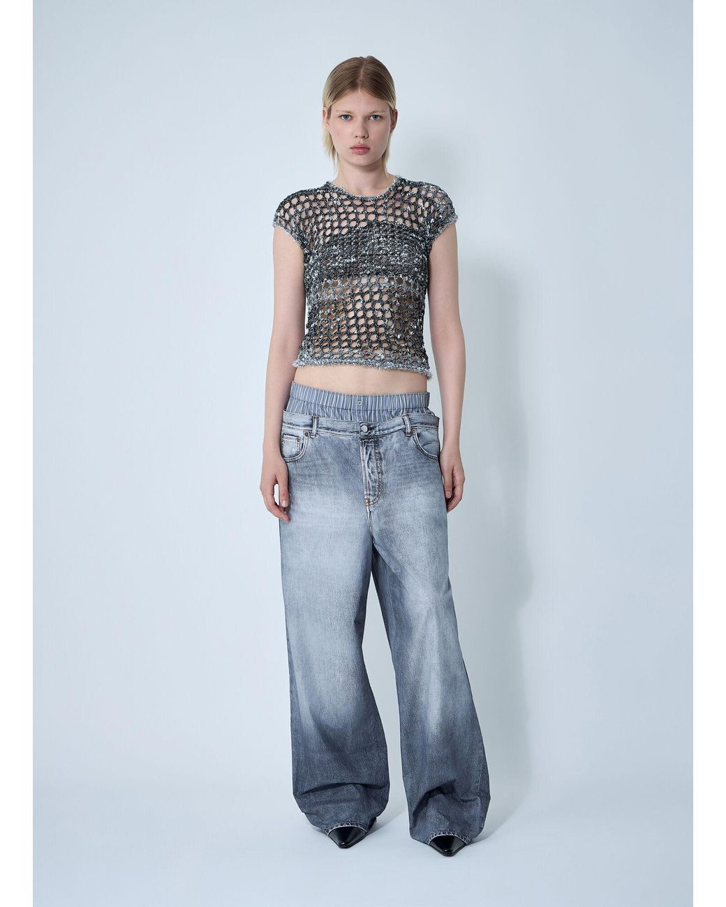 Acne Blue Printed Pants