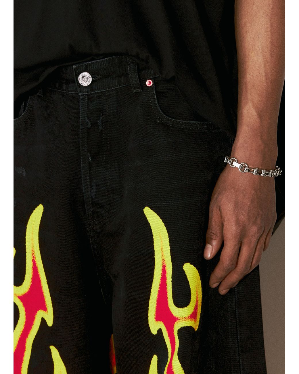 Vetements Fire Big-shape Jeans in Red for Men | Lyst