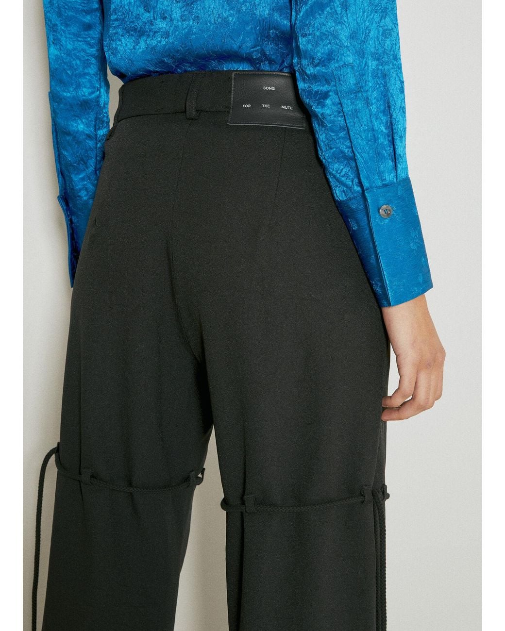 Song For The Mute Blue Straight Leg Suit Pants