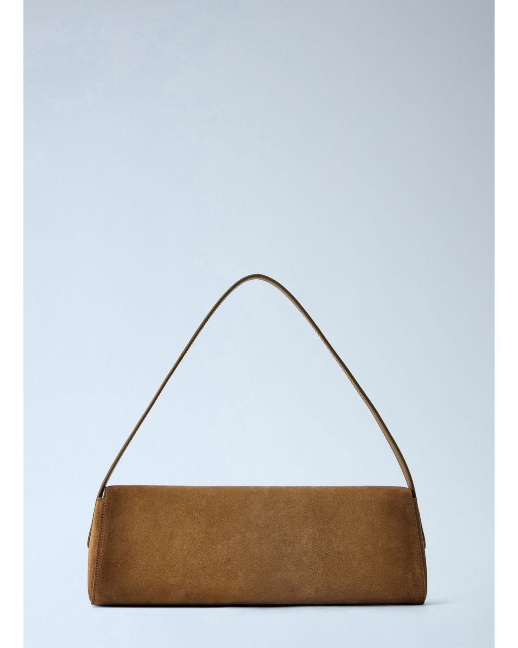 Jil Sander Gray Kante Suede Shoulder Bag
