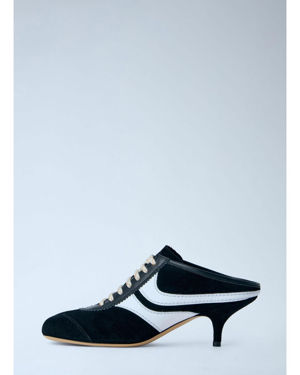 Dries Van Noten Blue Lace-Up Mule Heels