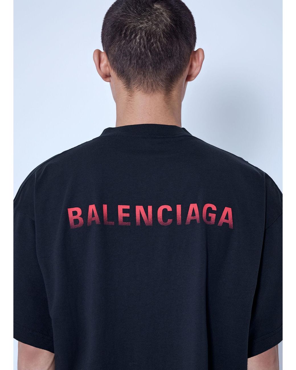 Balenciaga Blue Oversized T-Shirt for men