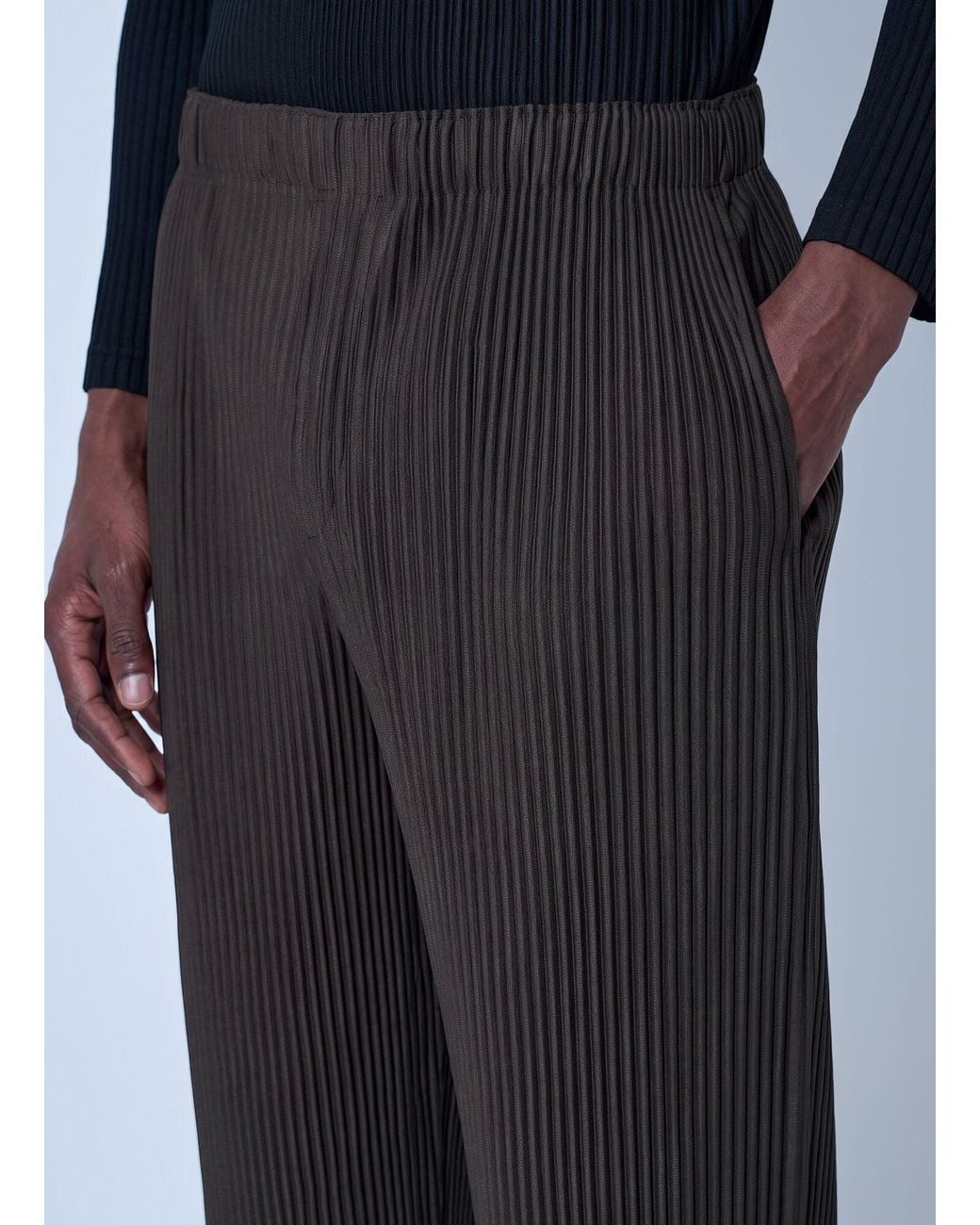 Homme Plissé Issey Miyake Black July Pleated Pants for men