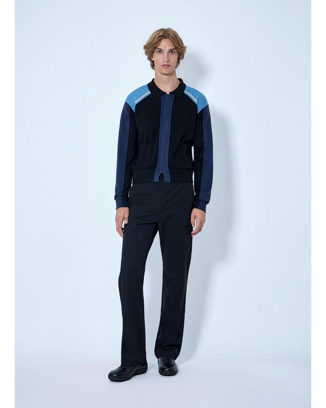 Kiko Kostadinov Blue Munno Knit Cardigan for men
