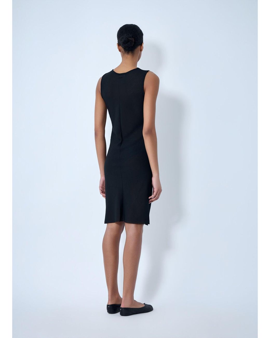 Rier Blue Sleeveless Mesh Midi Dress