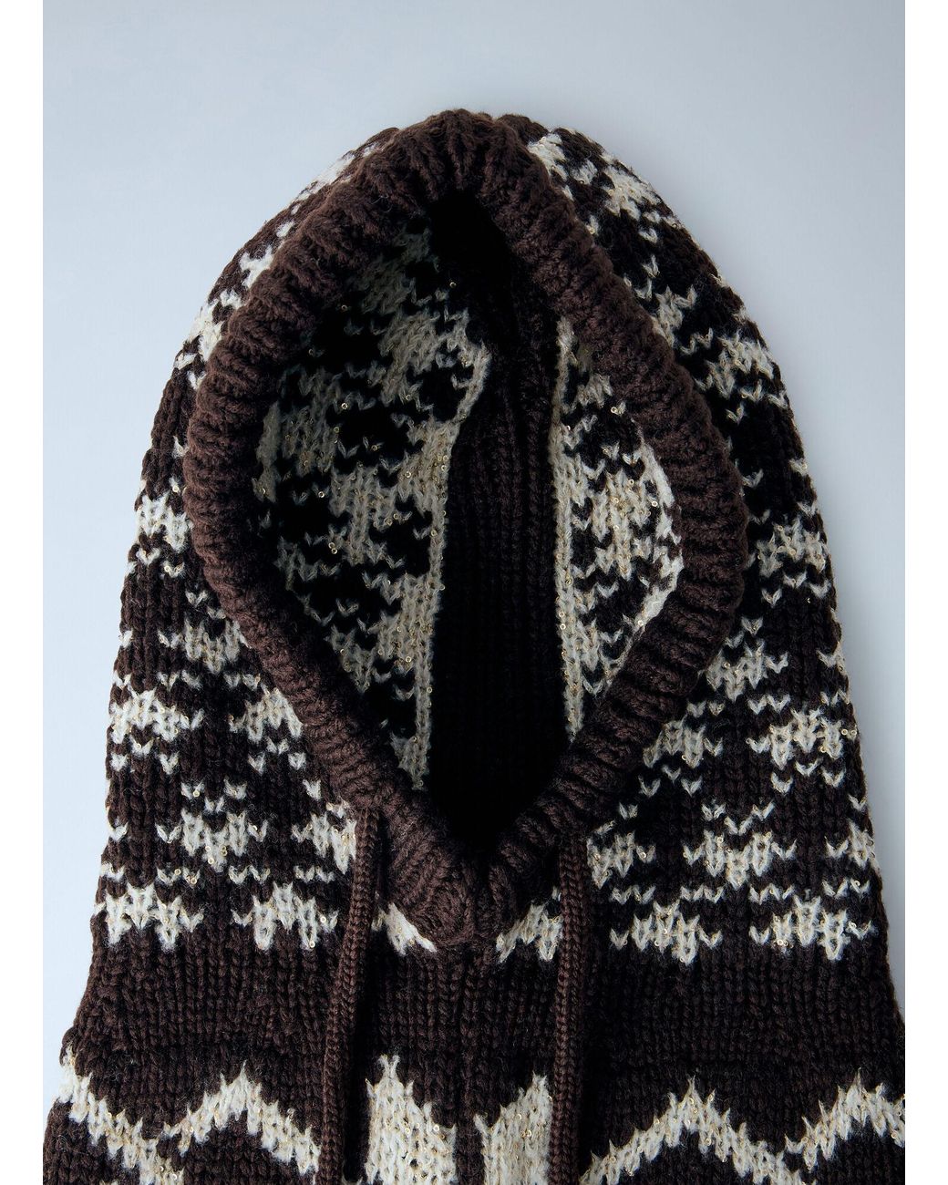 Moncler Black Patterned Knit Balaclava