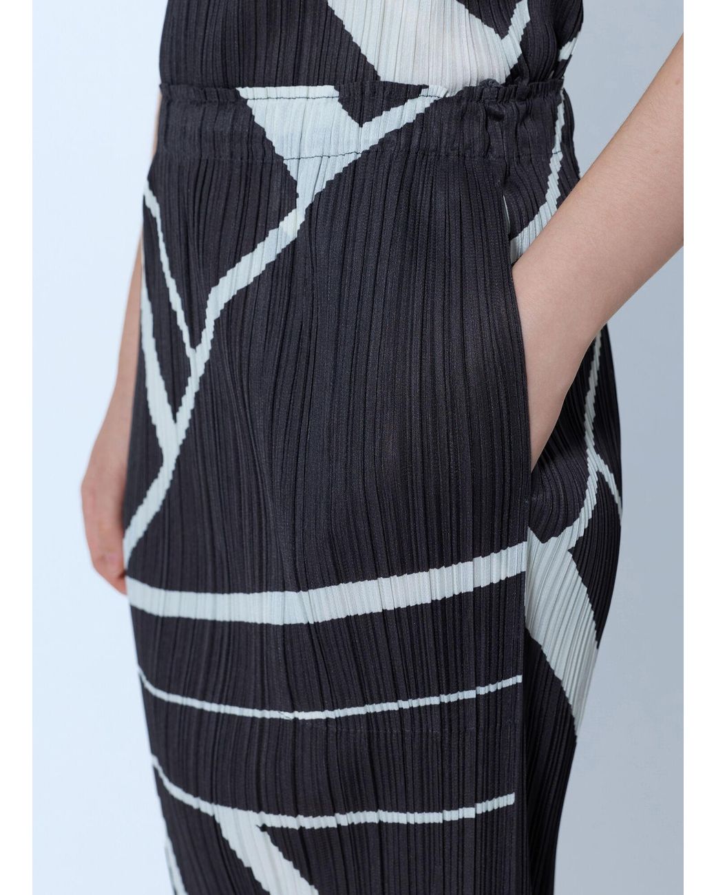 Pleats Please Issey Miyake Blue Fold Line Skirt