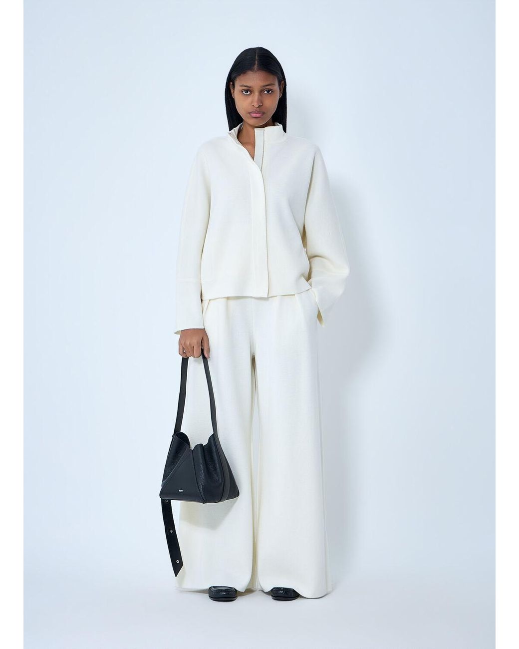 Max Mara White Structured Wool-Blend Jacket