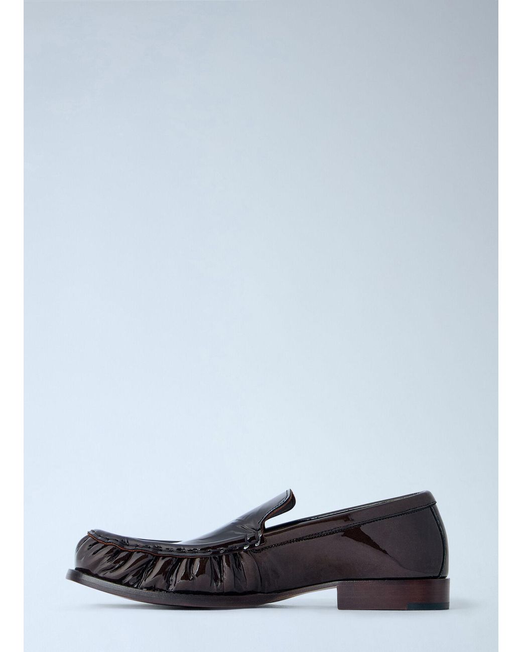 Dries Van Noten White Patent Leather Loafers