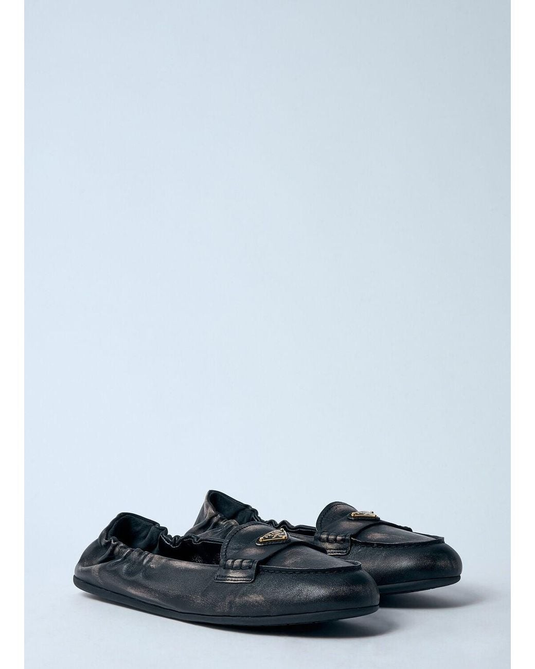 Prada Multicolor Logo Plaque Loafters