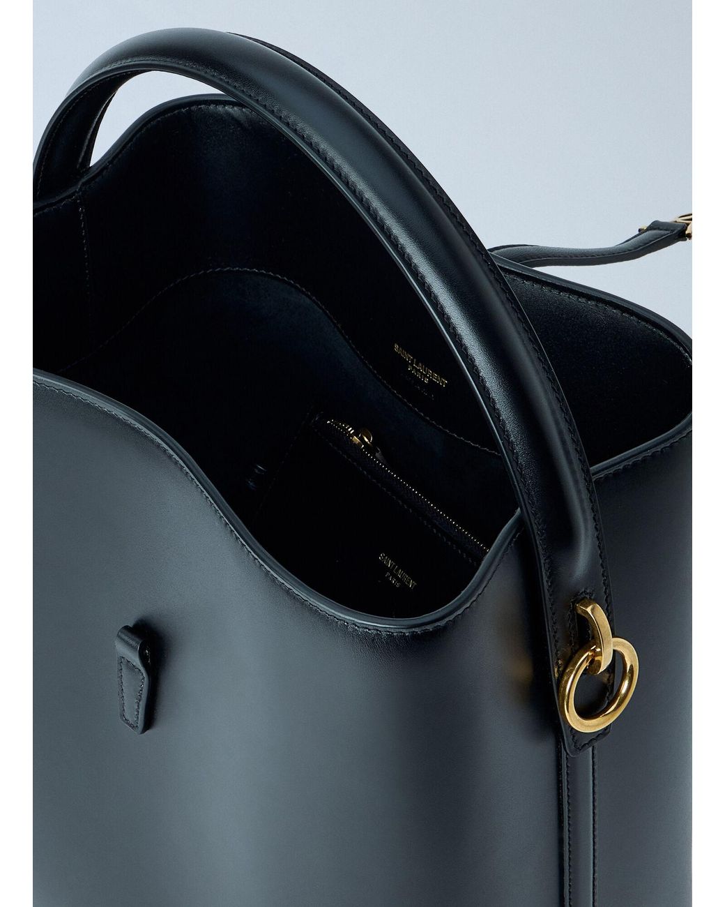 Saint Laurent Blue Le 37 Leather Bucket Bag