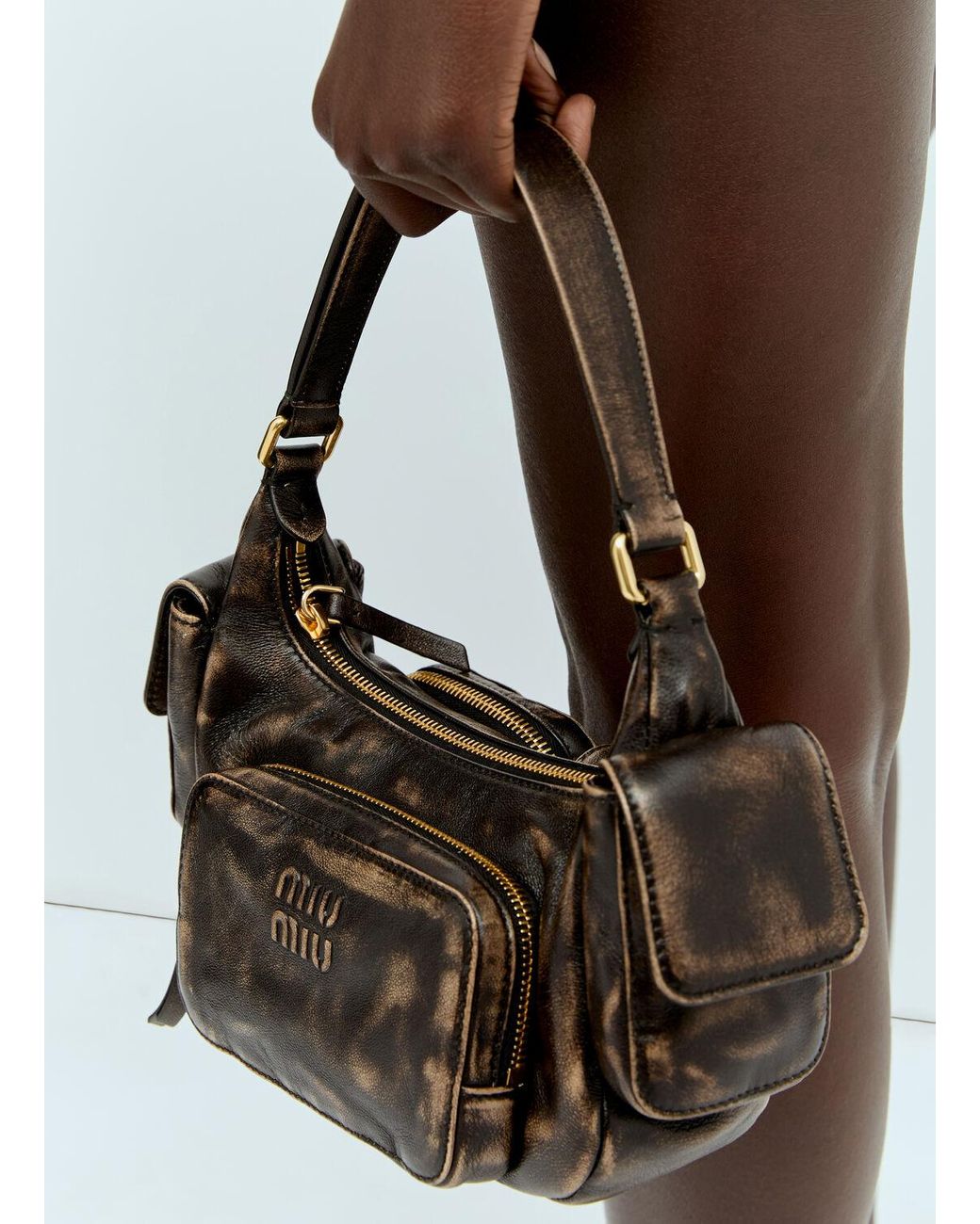 バッグ miu miu vitello lux 2way bag dark brown miu miu vitello lux 2way bag dark brown - メルカリ